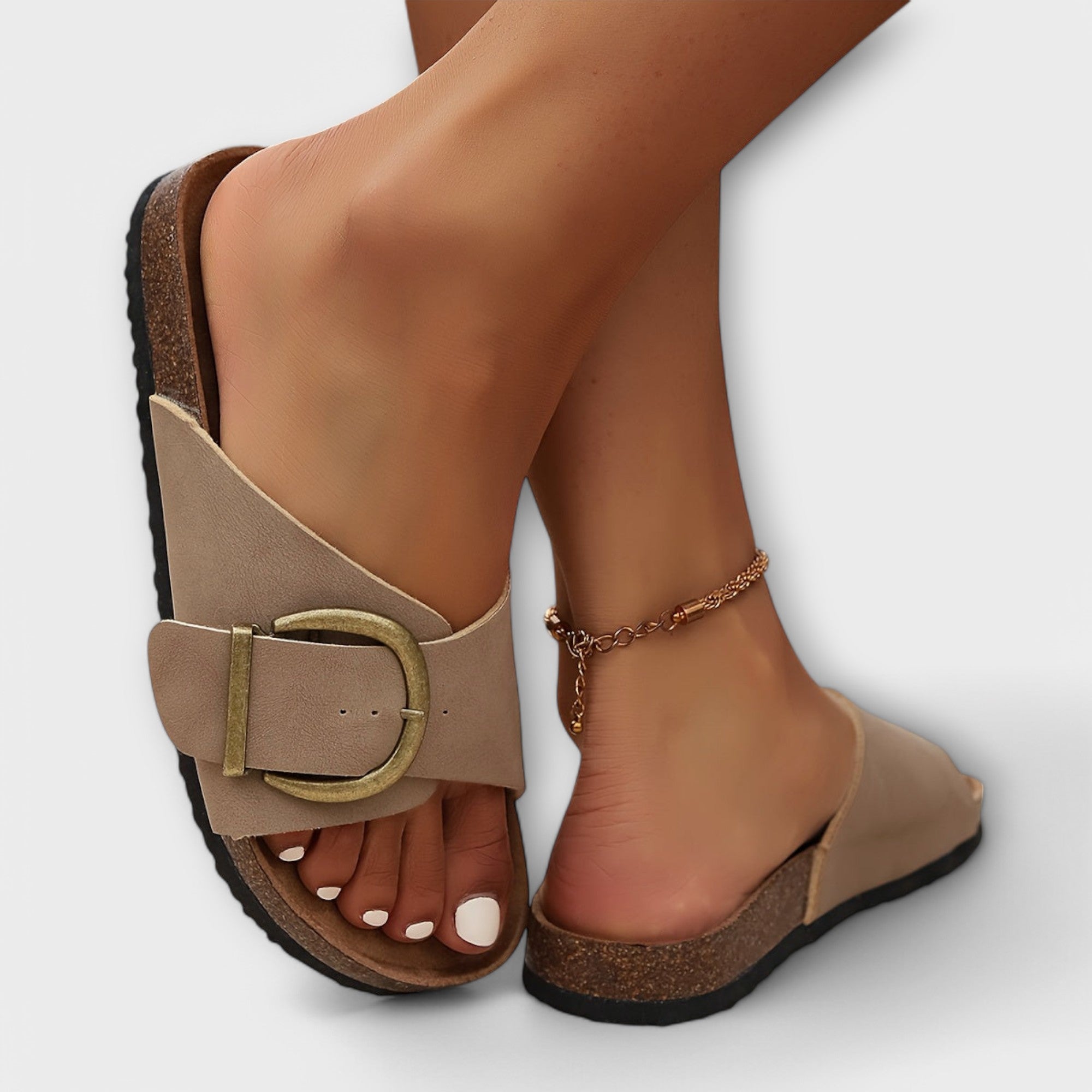 Margie – Sandali da donna in sughero con fibbia regolabile