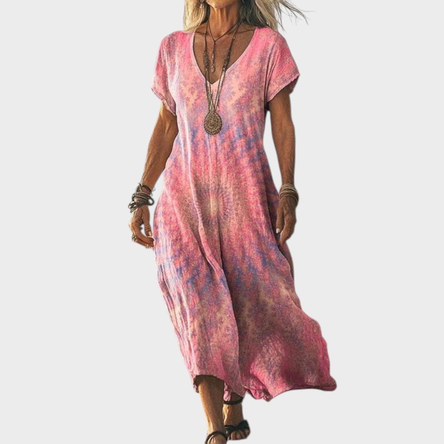 Carmen – Abito Boho Estivo con Effetto Degradé