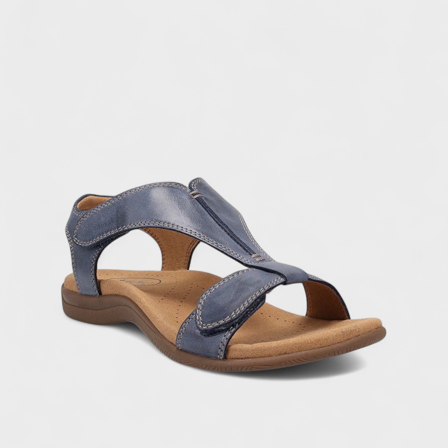 Elisabeth - Sandalo Ortopedico in Pelle con Chiusura in Velcro