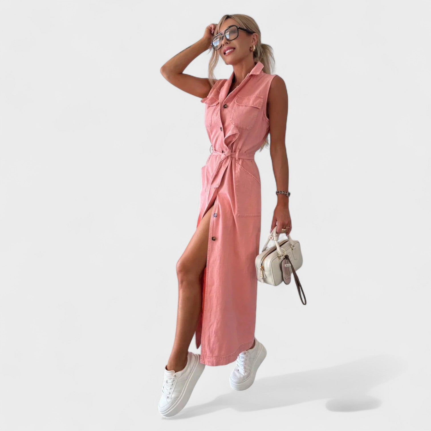 Louisa – Vestito Lungo in Denim Senza Maniche