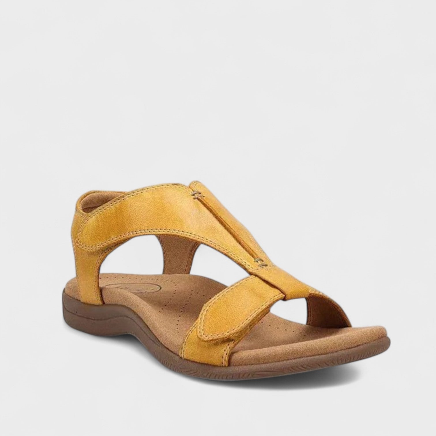Elisabeth - Sandalo Ortopedico in Pelle con Chiusura in Velcro