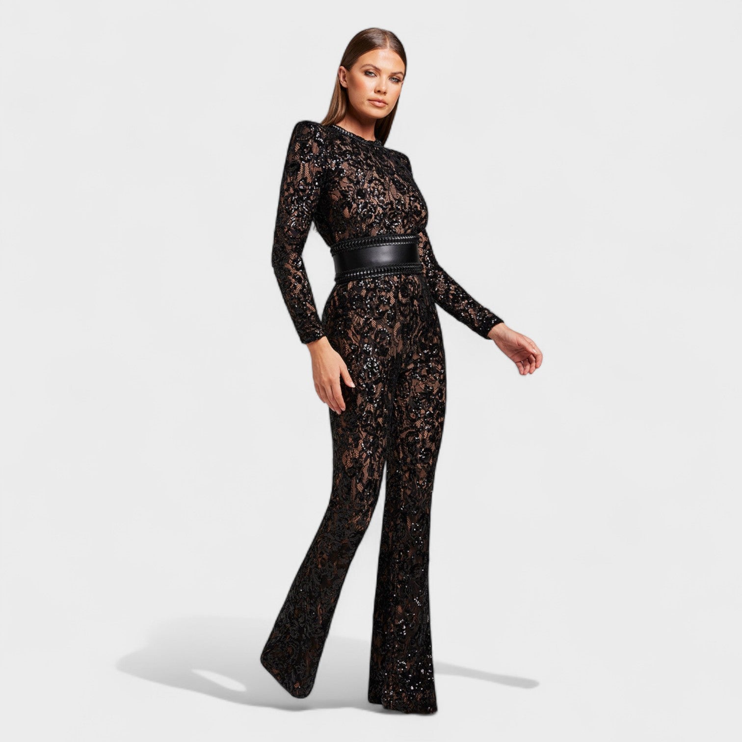 Amelia – Tuta Elegante in Pizzo con Corsetto