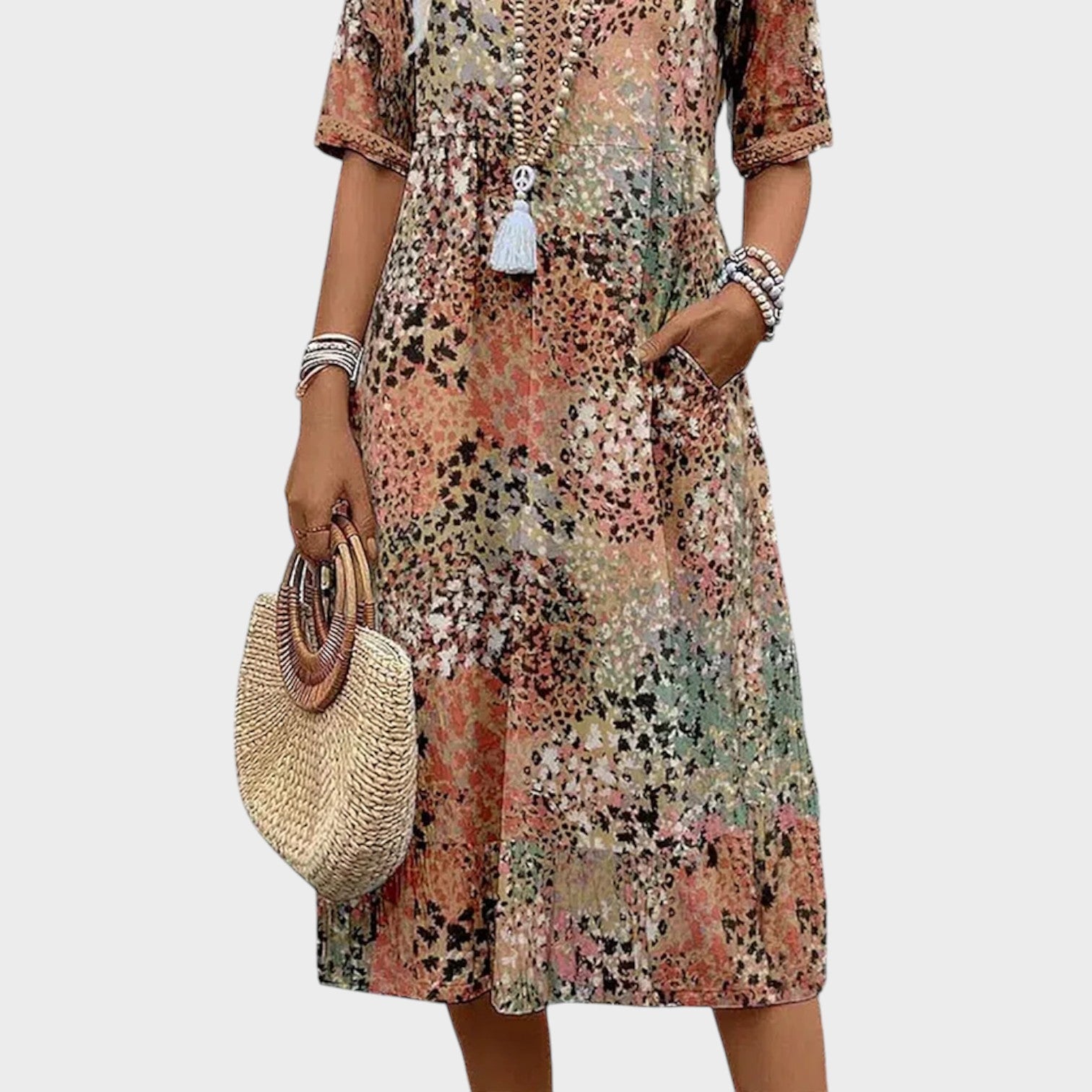 Harper – Vestito Lungo Floreale Vibrante ed Elegante