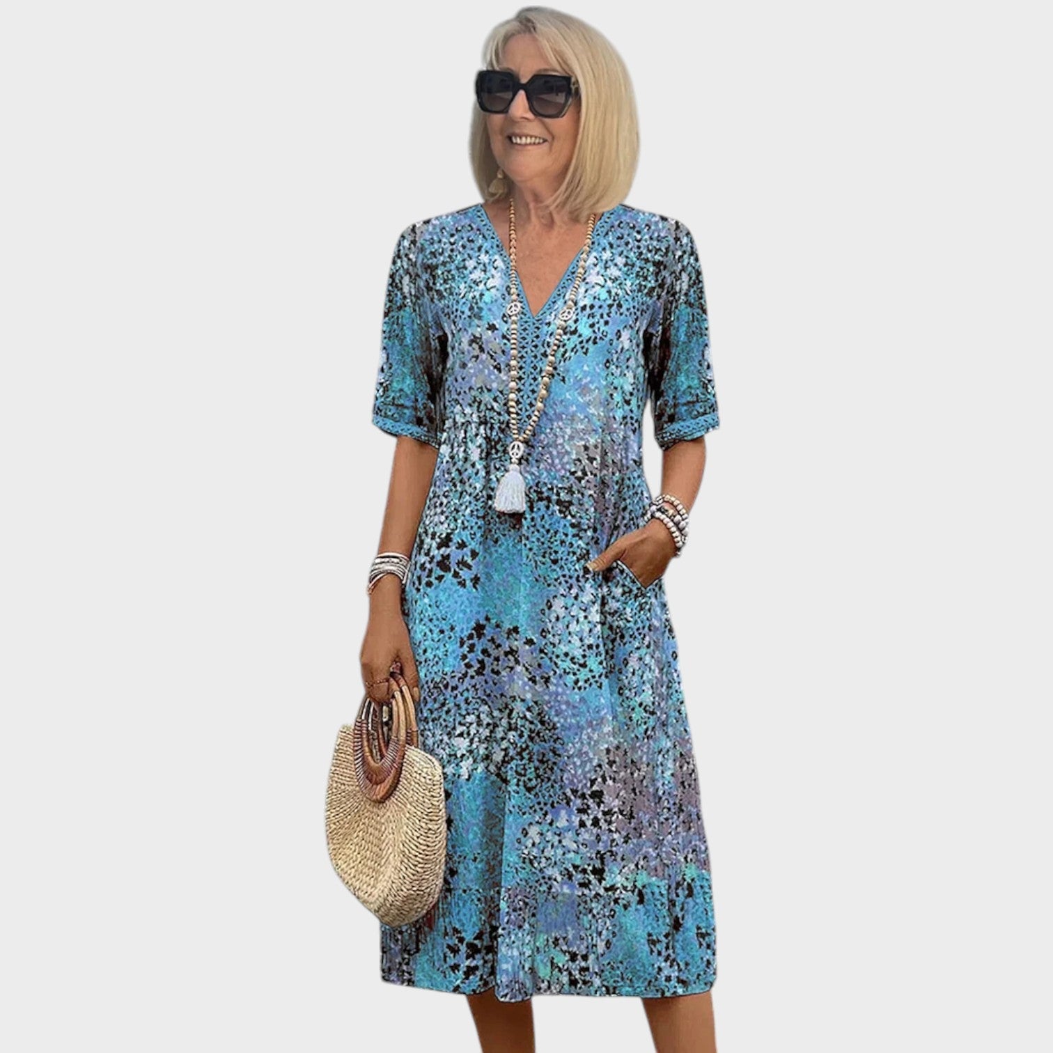 Harper – Vestito Lungo Floreale Vibrante ed Elegante
