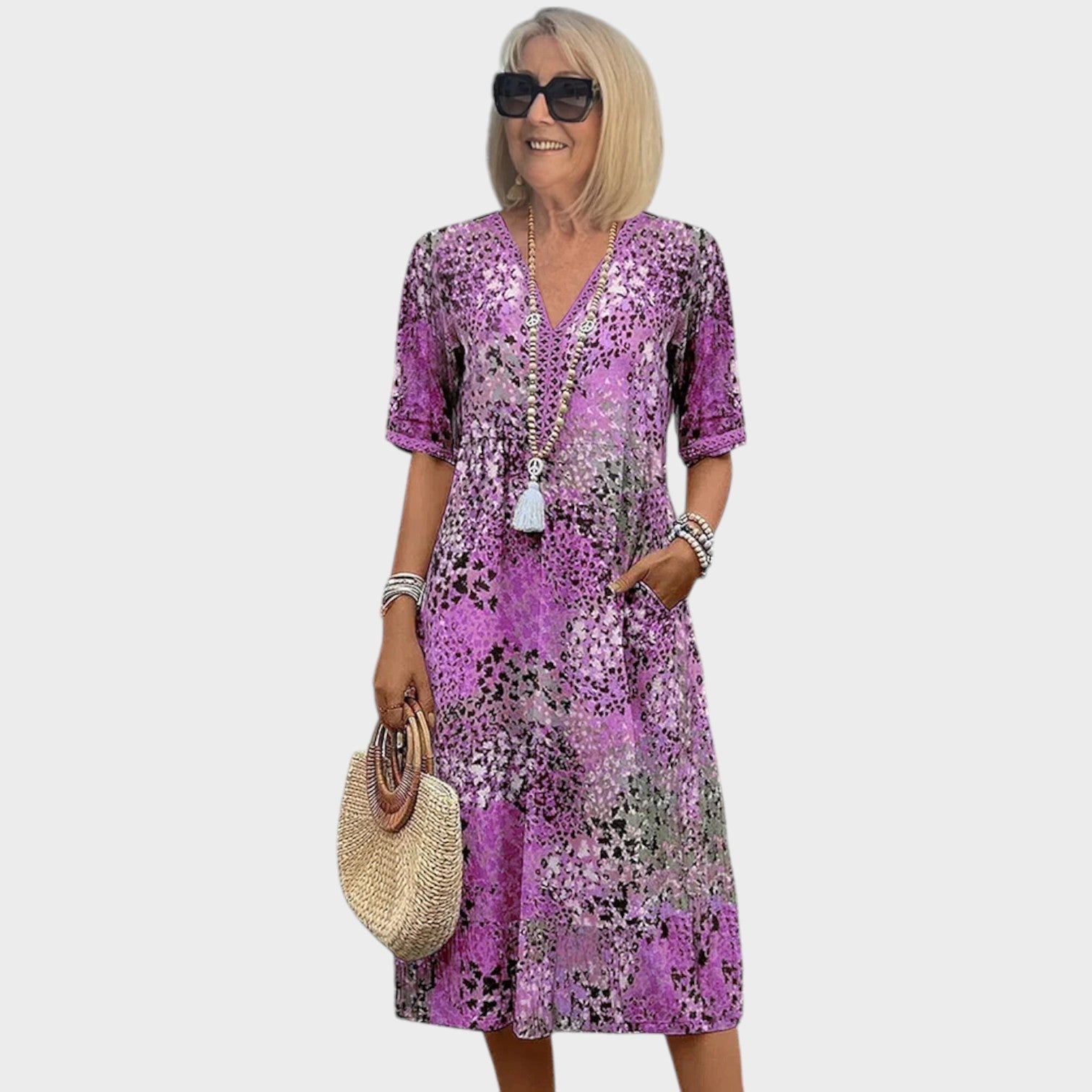 Harper – Vestito Lungo Floreale Vibrante ed Elegante