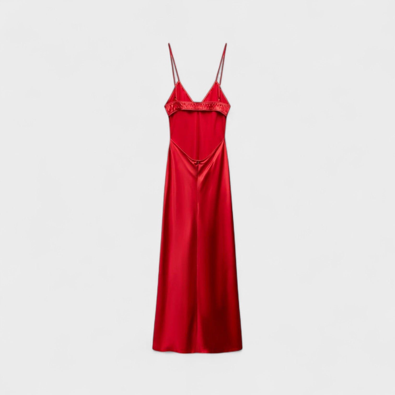 Carmesí – Abito Lungo Minimal Elegante in Satin