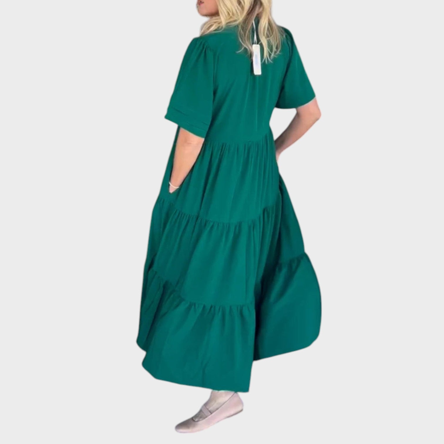 Isabela – Vestito Lungo Fluido con Tasche Nascoste