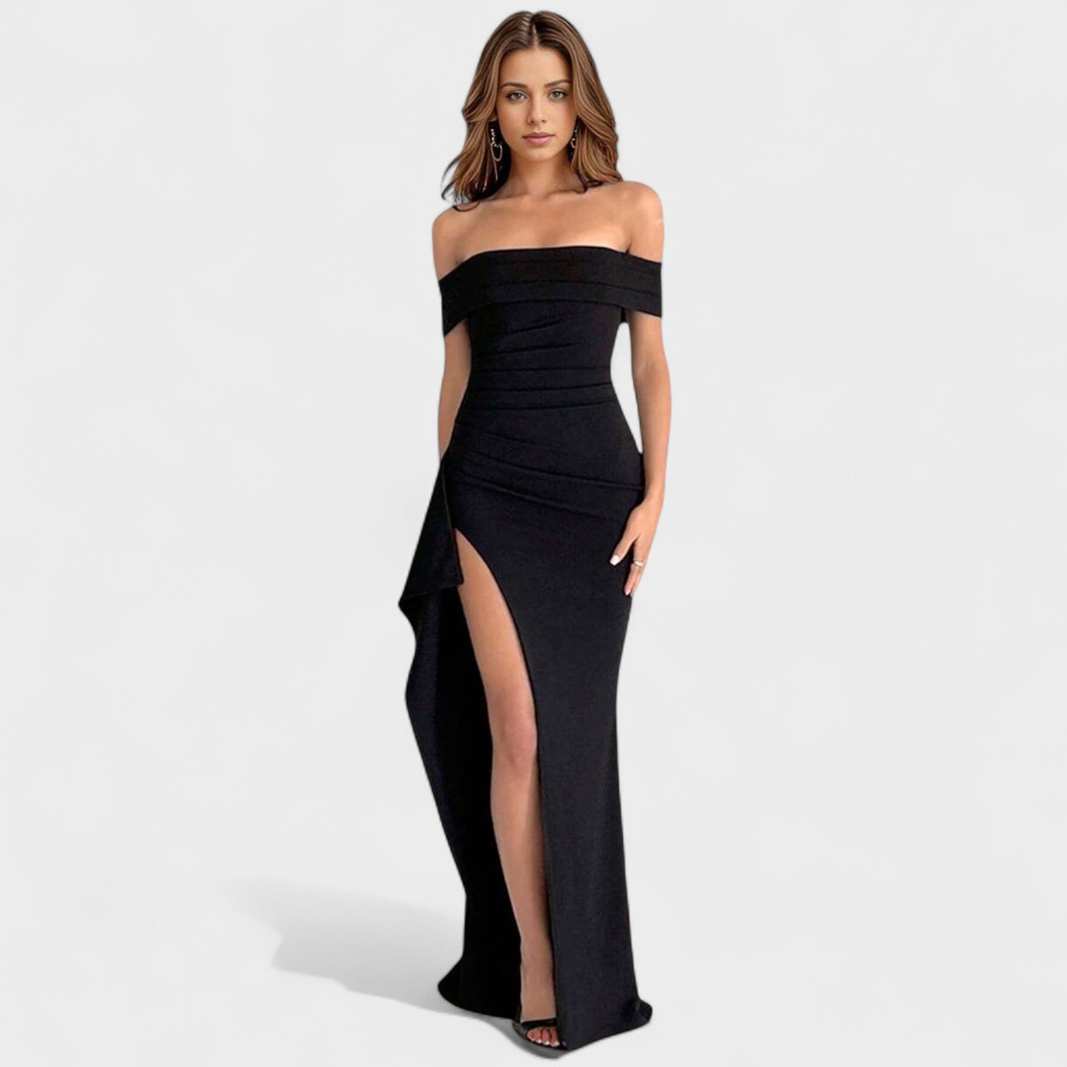 Abito da Gala Bardot con Spacco Elegante