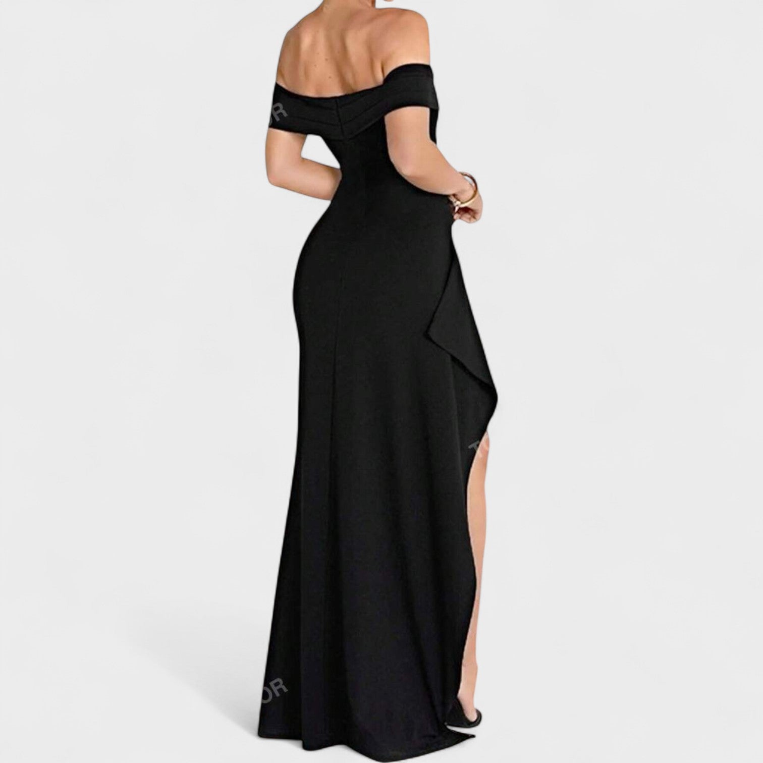 Abito da Gala Bardot con Spacco Elegante