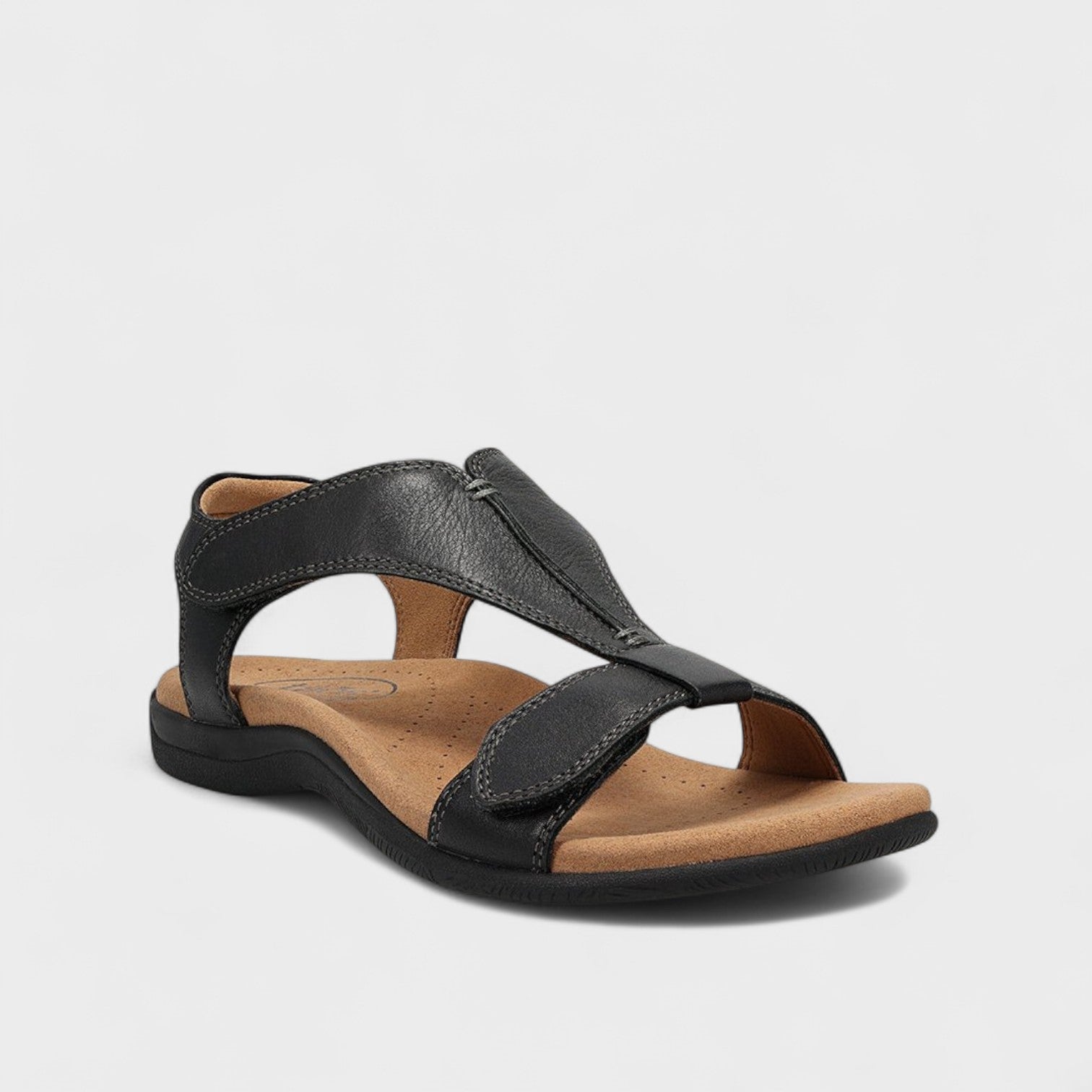 Elisabeth - Sandalo Ortopedico in Pelle con Chiusura in Velcro