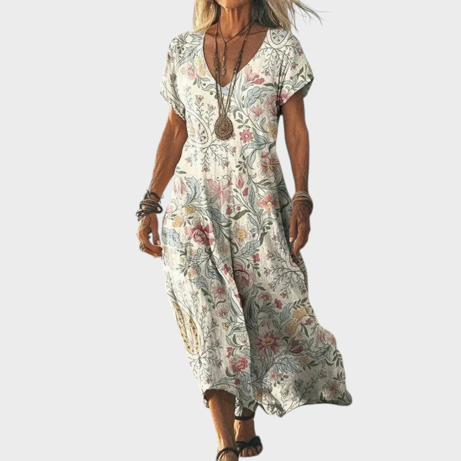 Carmen – Abito Boho Estivo con Effetto Degradé