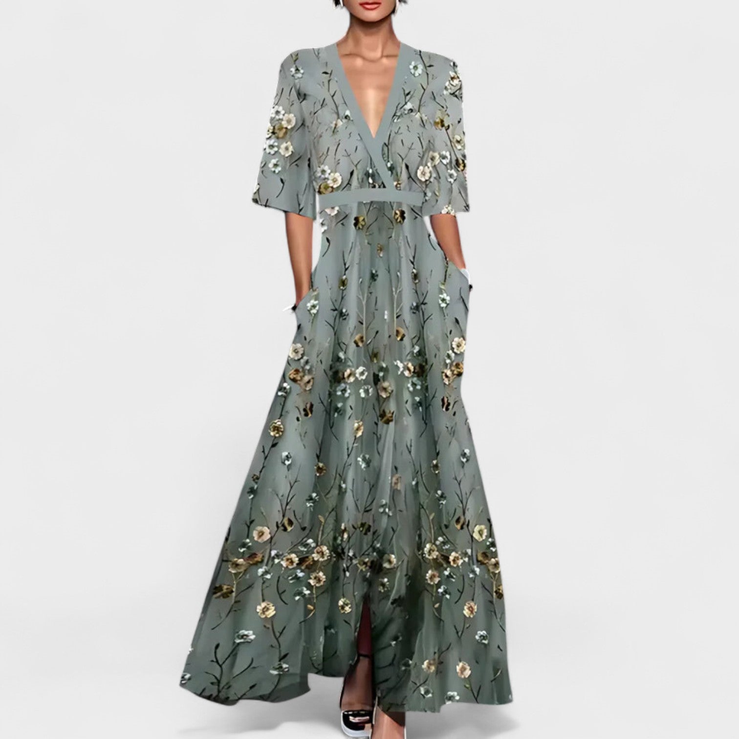 Quendolin – Vestito con Stampa Floreale Elegante e Leggero