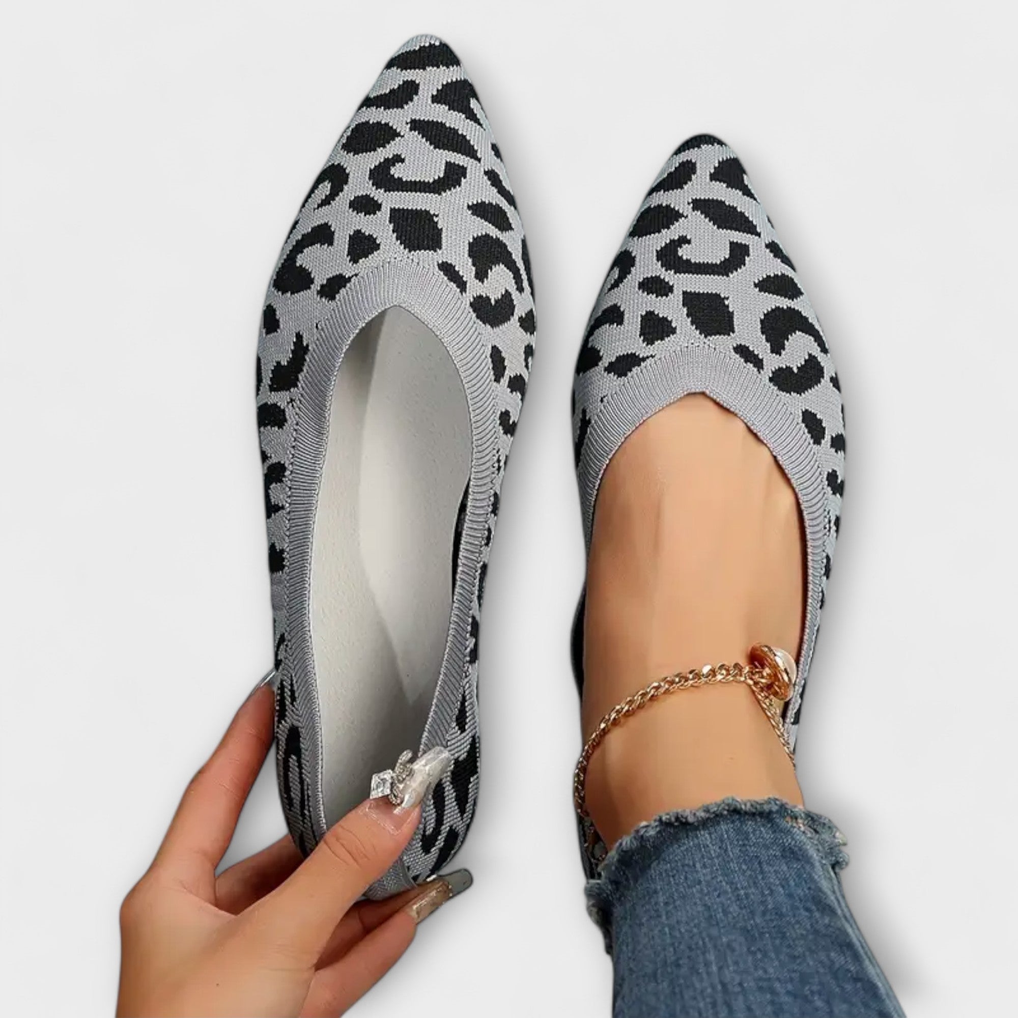 Ballerine in Pizzo con Stampa Leopardo – Eleganti, Comode e Facili da Indossare