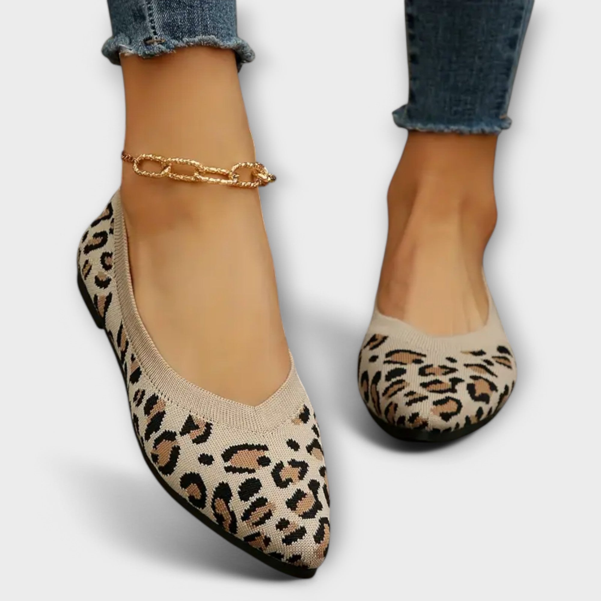 Ballerine in Pizzo con Stampa Leopardo – Eleganti, Comode e Facili da Indossare