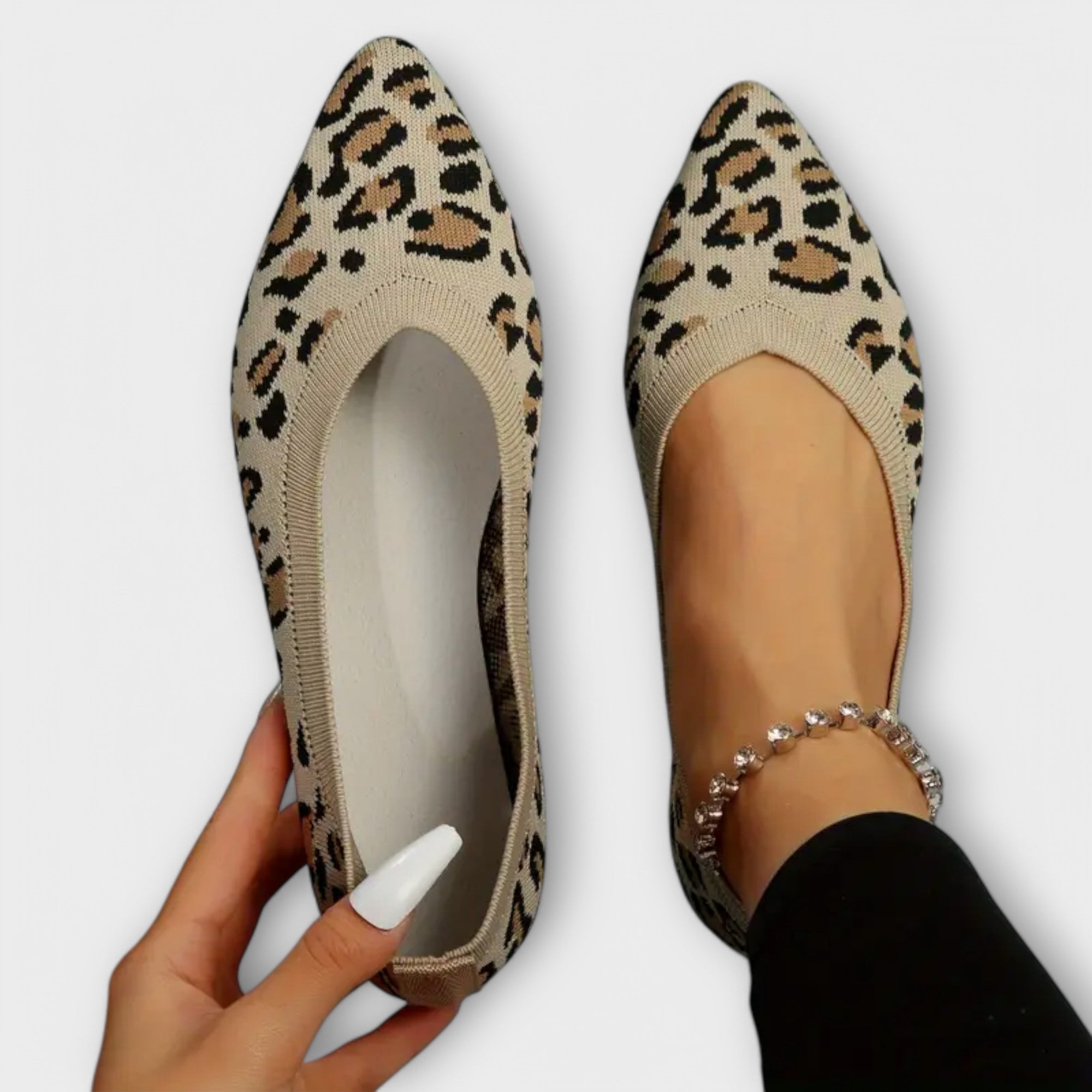 Ballerine in Pizzo con Stampa Leopardo – Eleganti, Comode e Facili da Indossare