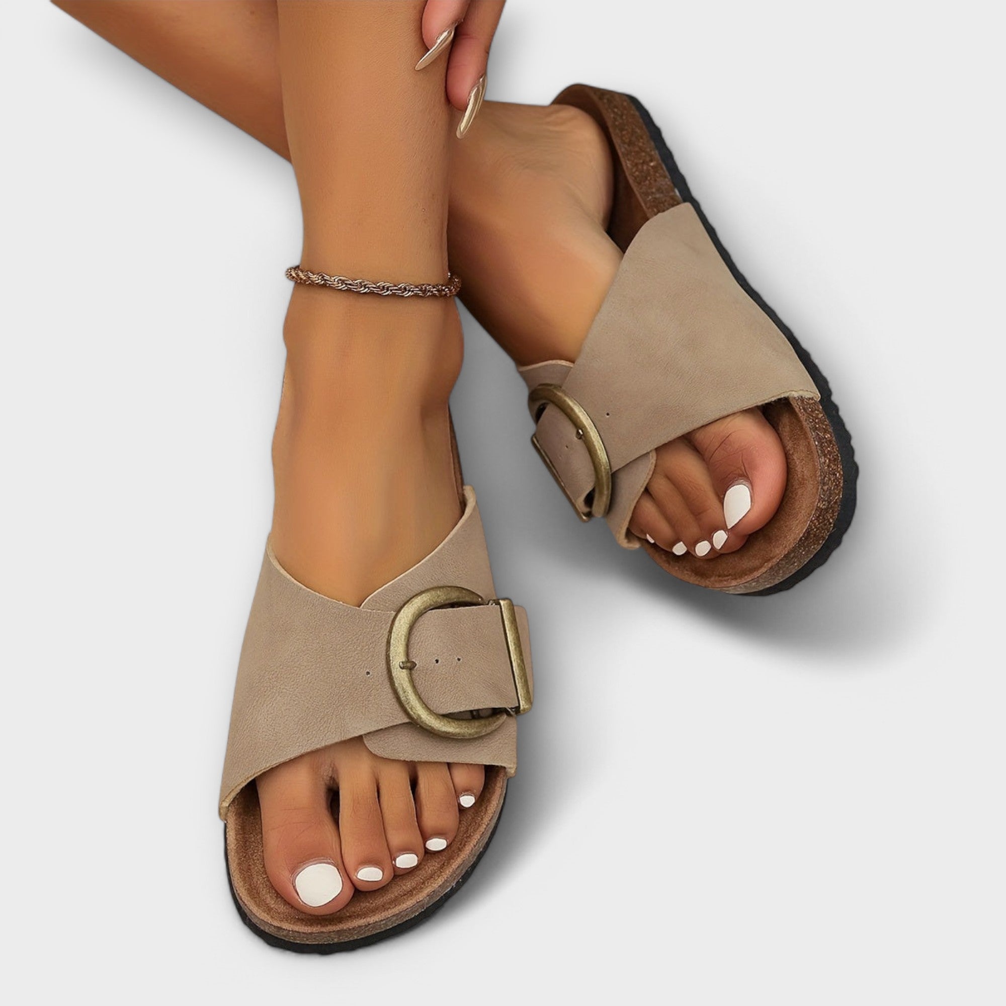Margie – Sandali da donna in sughero con fibbia regolabile