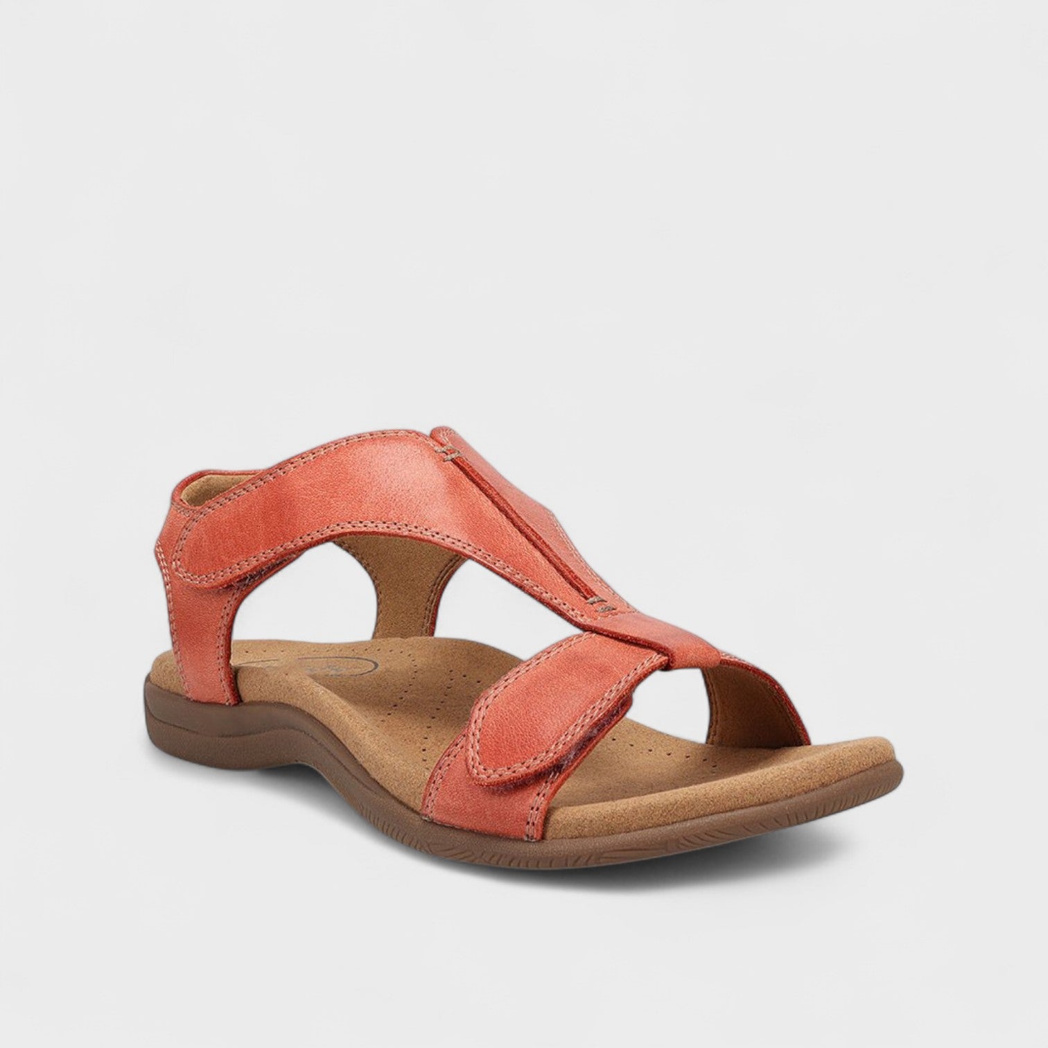 Elisabeth - Sandalo Ortopedico in Pelle con Chiusura in Velcro