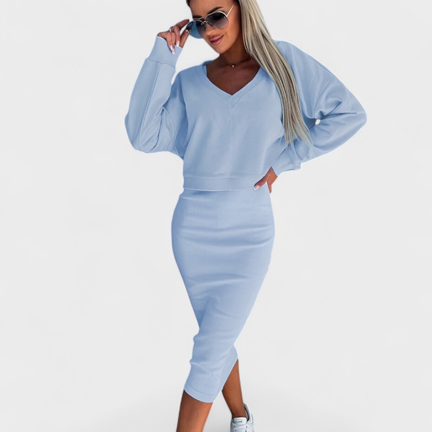 Edith – Completo Elegante con Vestito e Top Coordinato