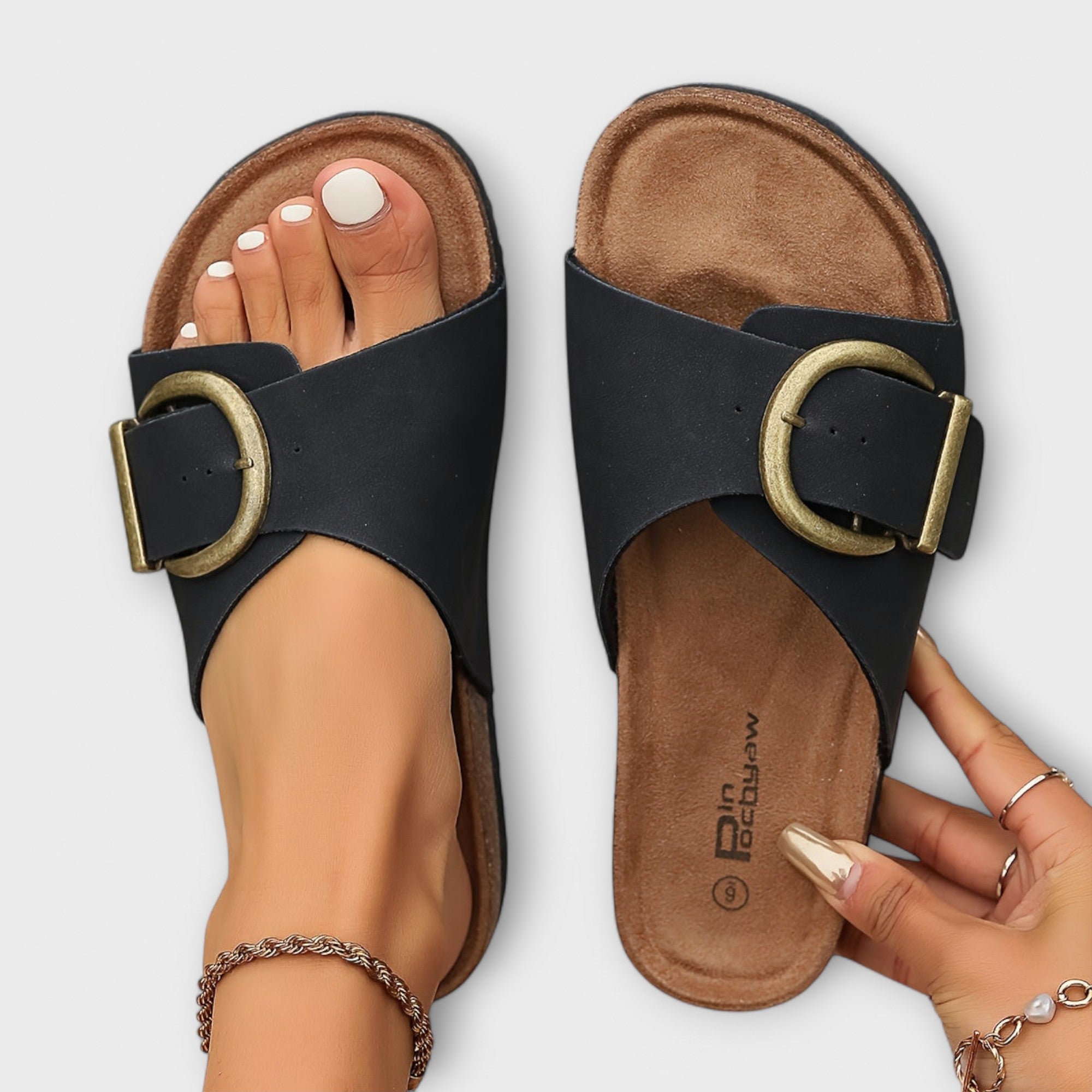 Margie – Sandali da donna in sughero con fibbia regolabile