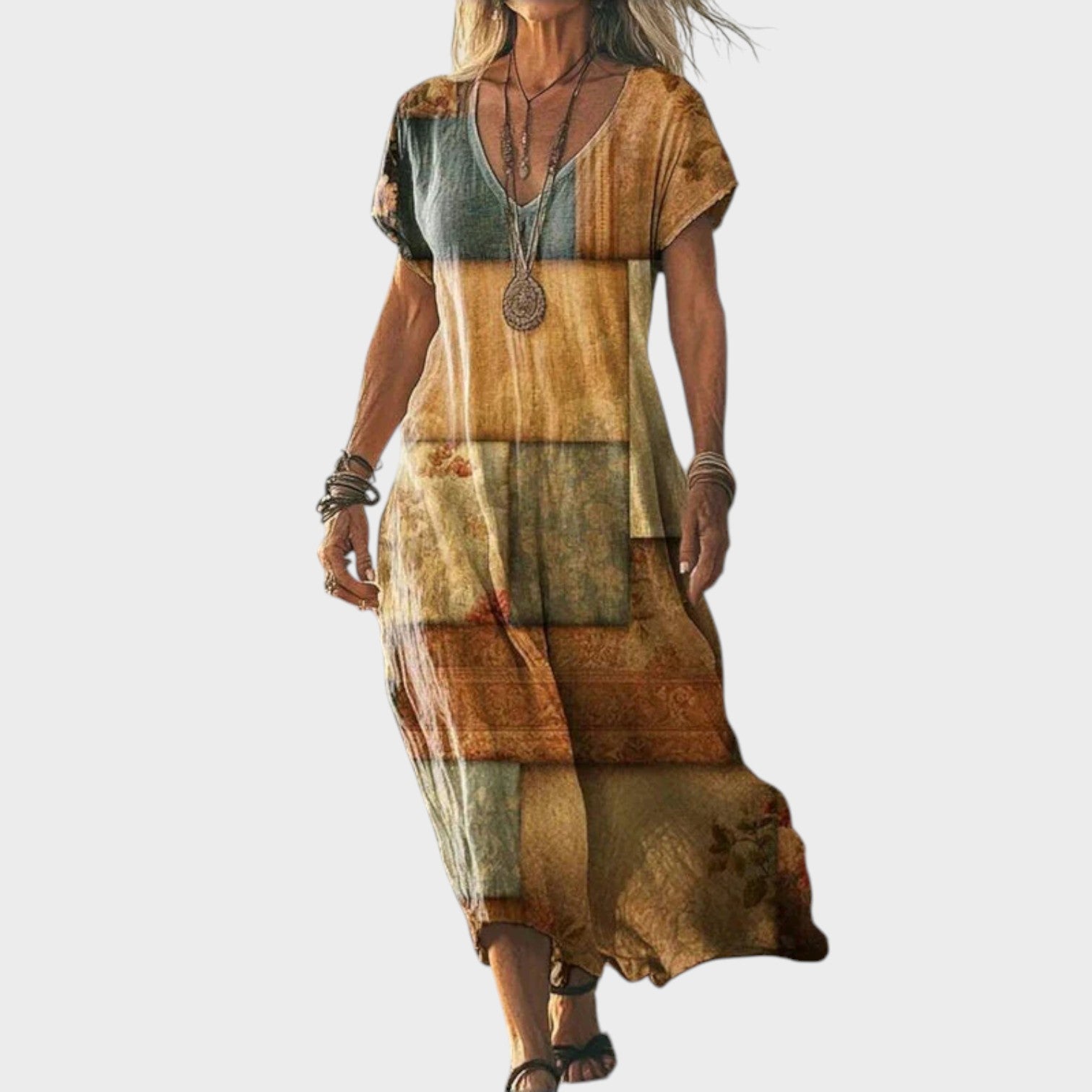 Carmen – Abito Boho Estivo con Effetto Degradé