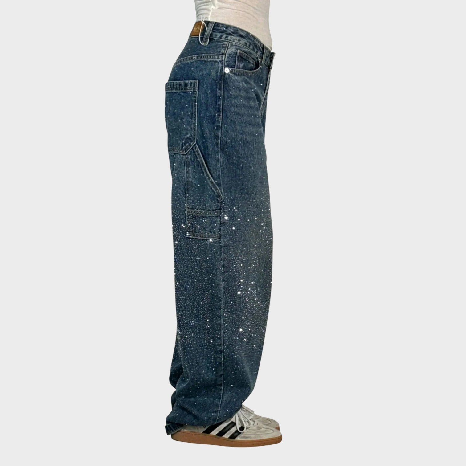 Valerie – Jeans Donna Balloon Fit con Dettagli Brillanti