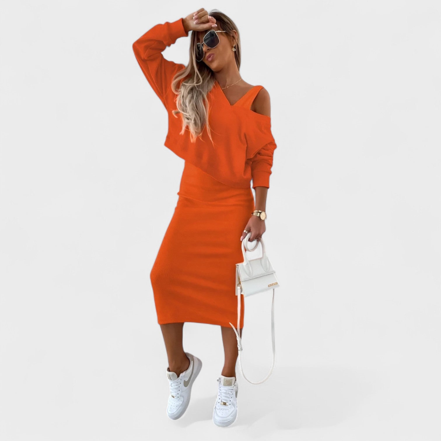 Edith – Completo Elegante con Vestito e Top Coordinato