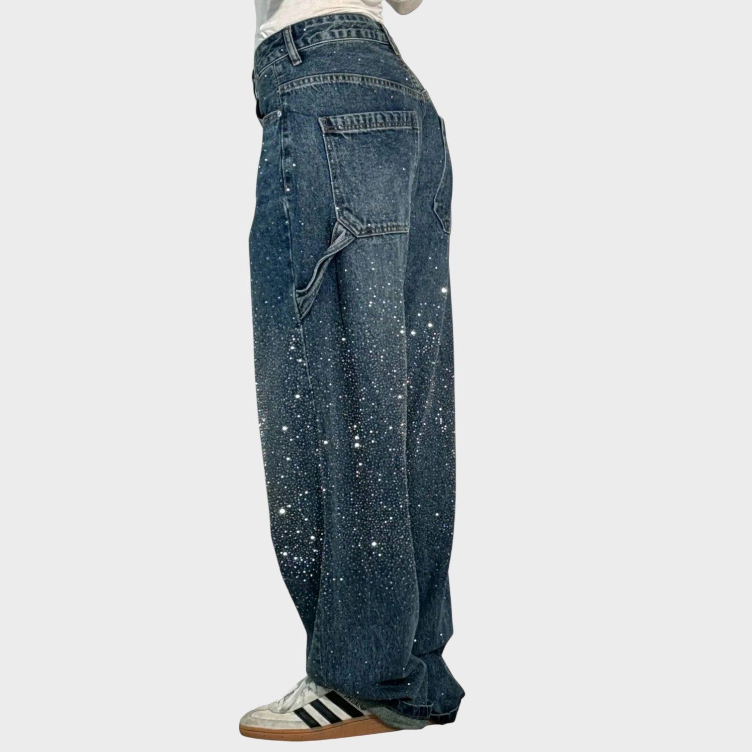 Valerie – Jeans Donna Balloon Fit con Dettagli Brillanti