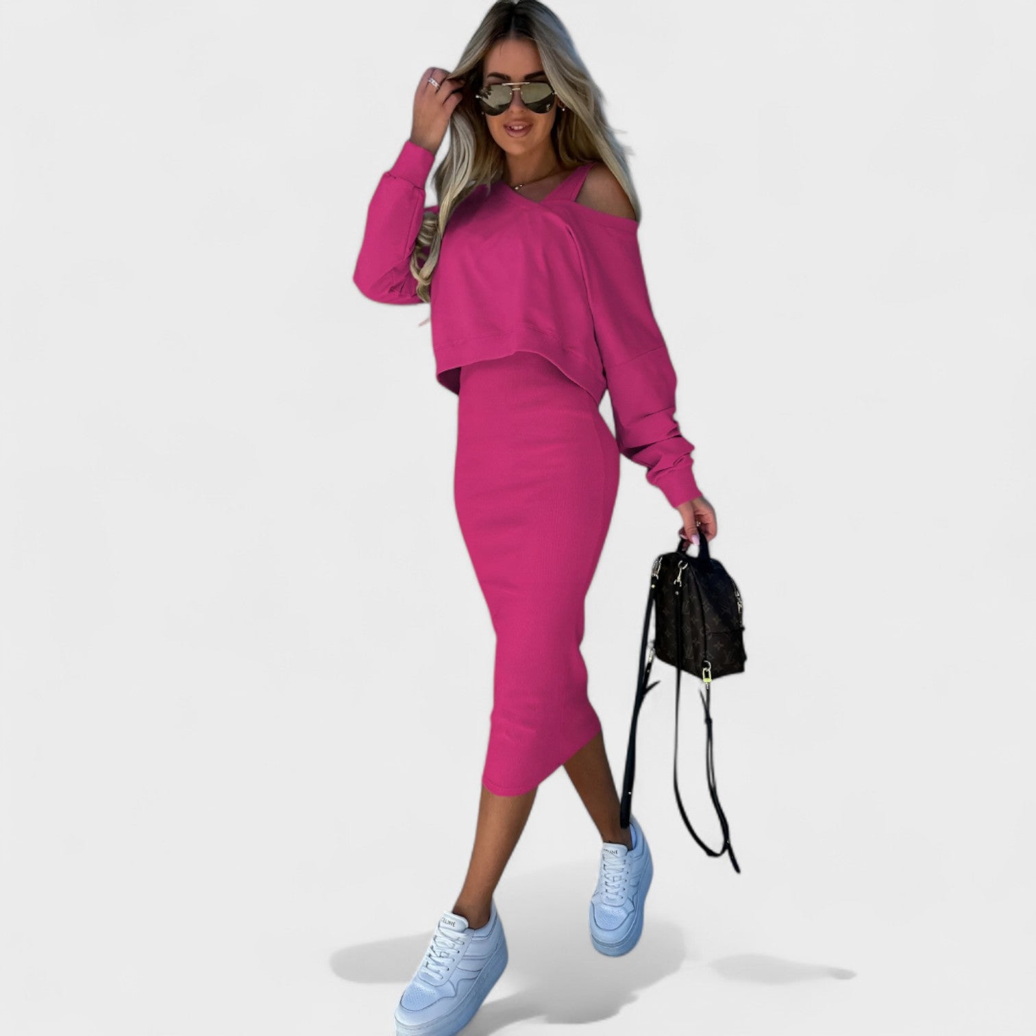 Edith – Completo Elegante con Vestito e Top Coordinato