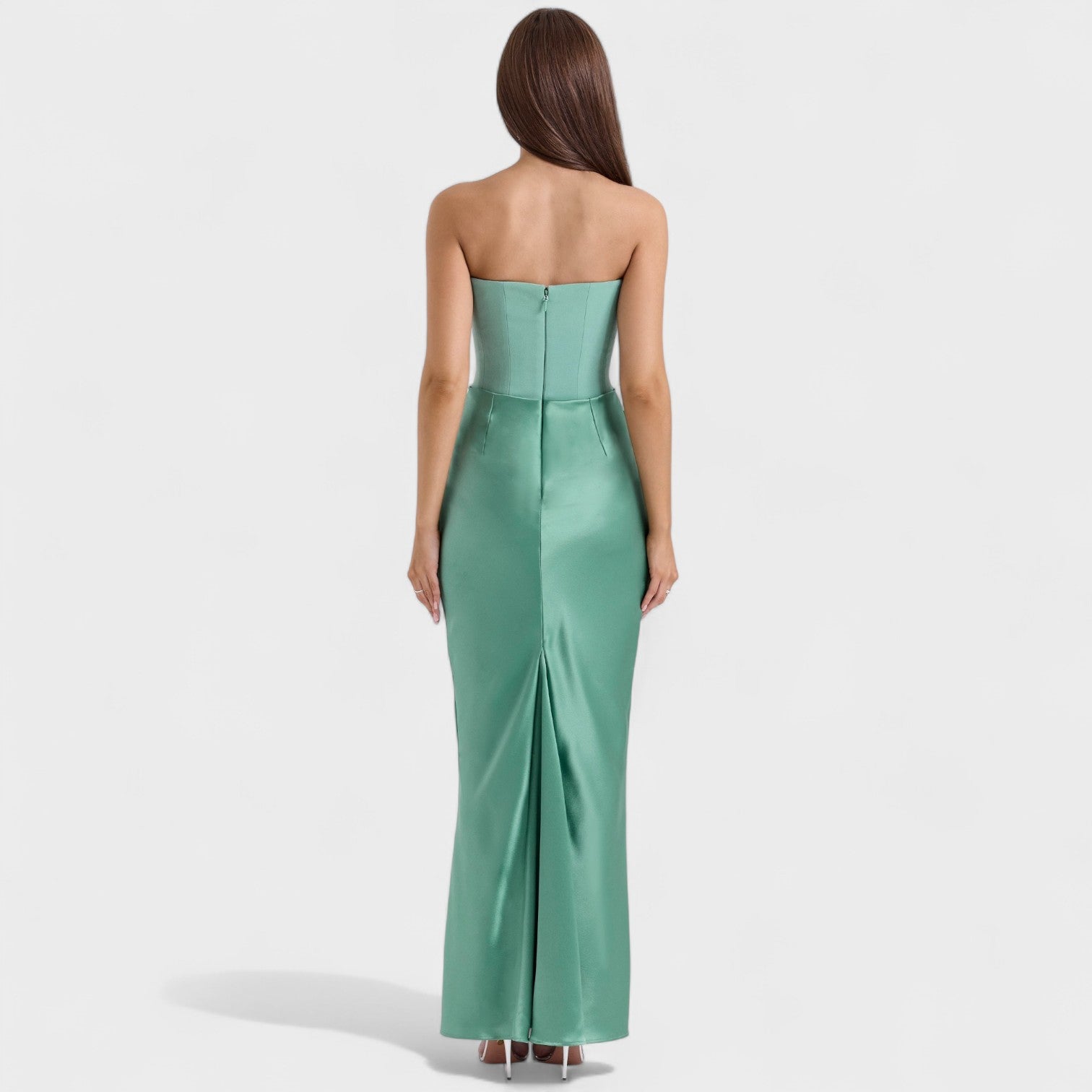 Lina – Abito Maxi Elegante da Donna con Dettagli Corsetto