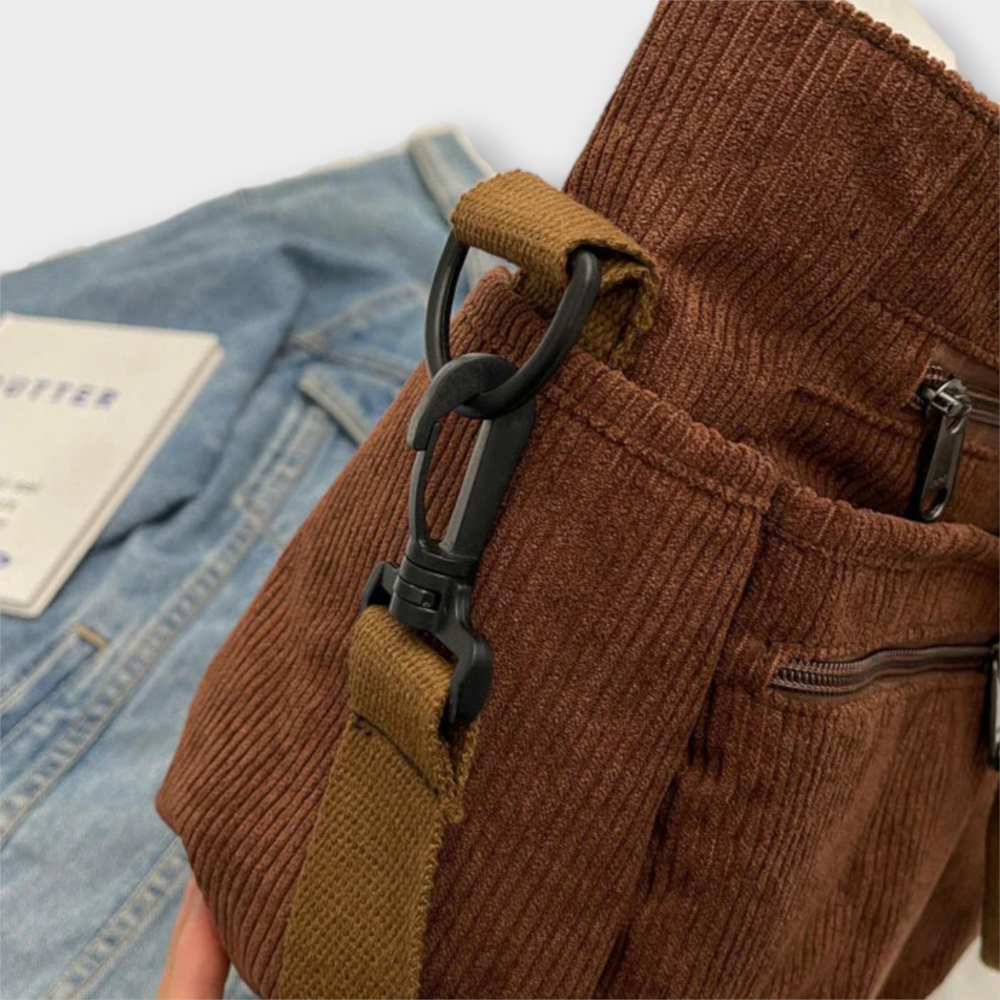 Giulia – Borsa Tote in Velluto a Coste Impermeabile da Donna