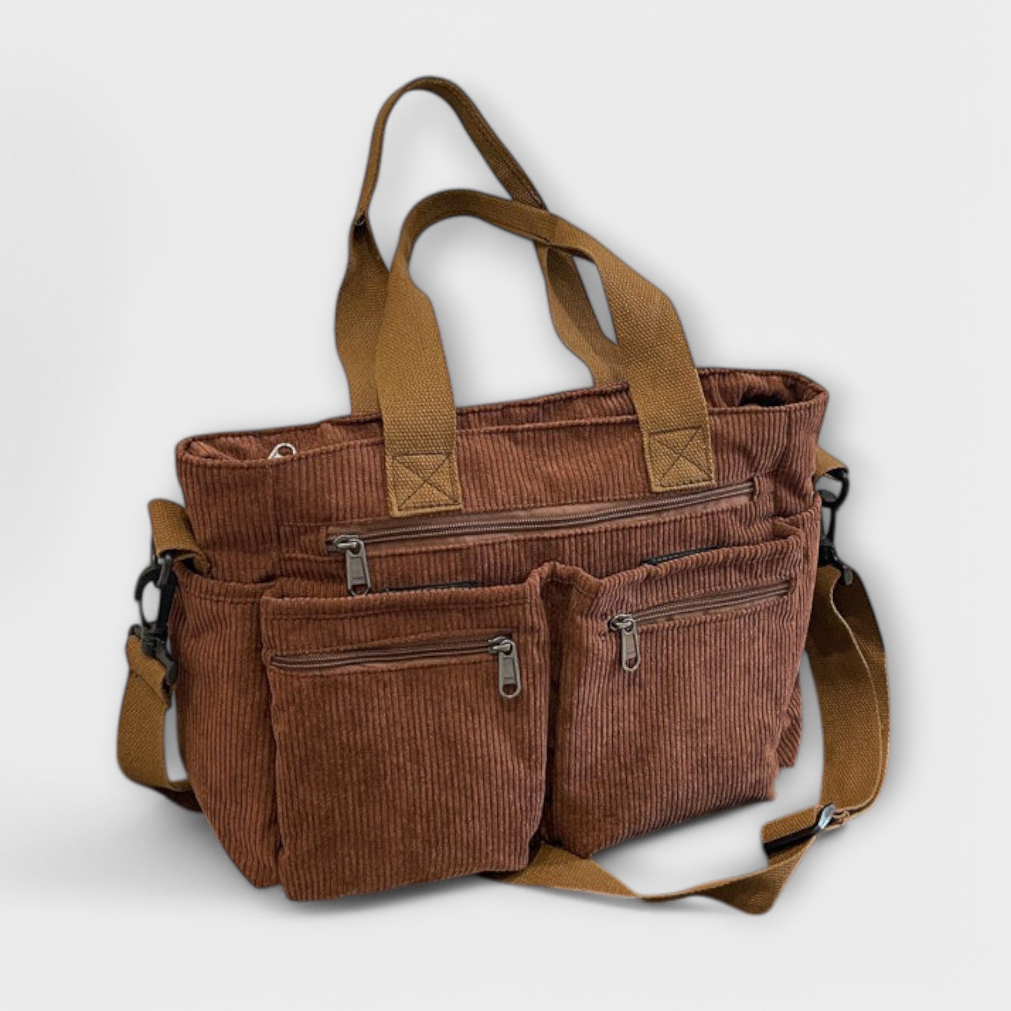 Giulia – Borsa Tote in Velluto a Coste Impermeabile da Donna