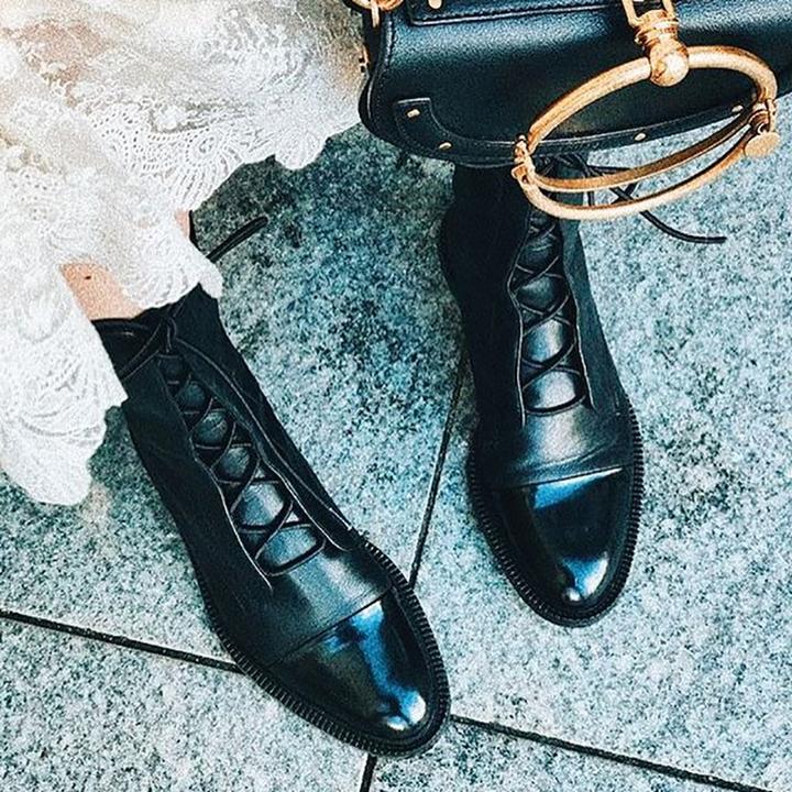 Anne – Stivali da donna eleganti in ecopelle nera