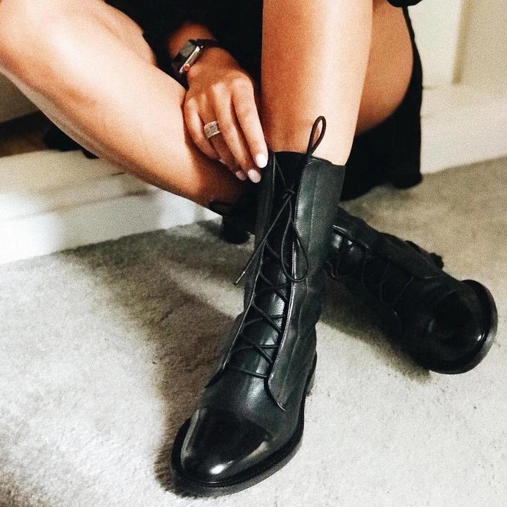 Anne – Stivali da donna eleganti in ecopelle nera