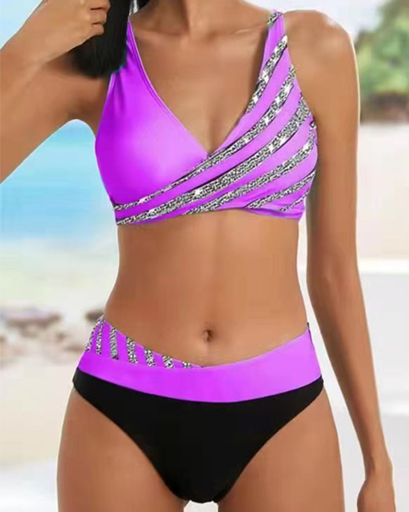 Mona – Bikini Stampato in Toni Caldi