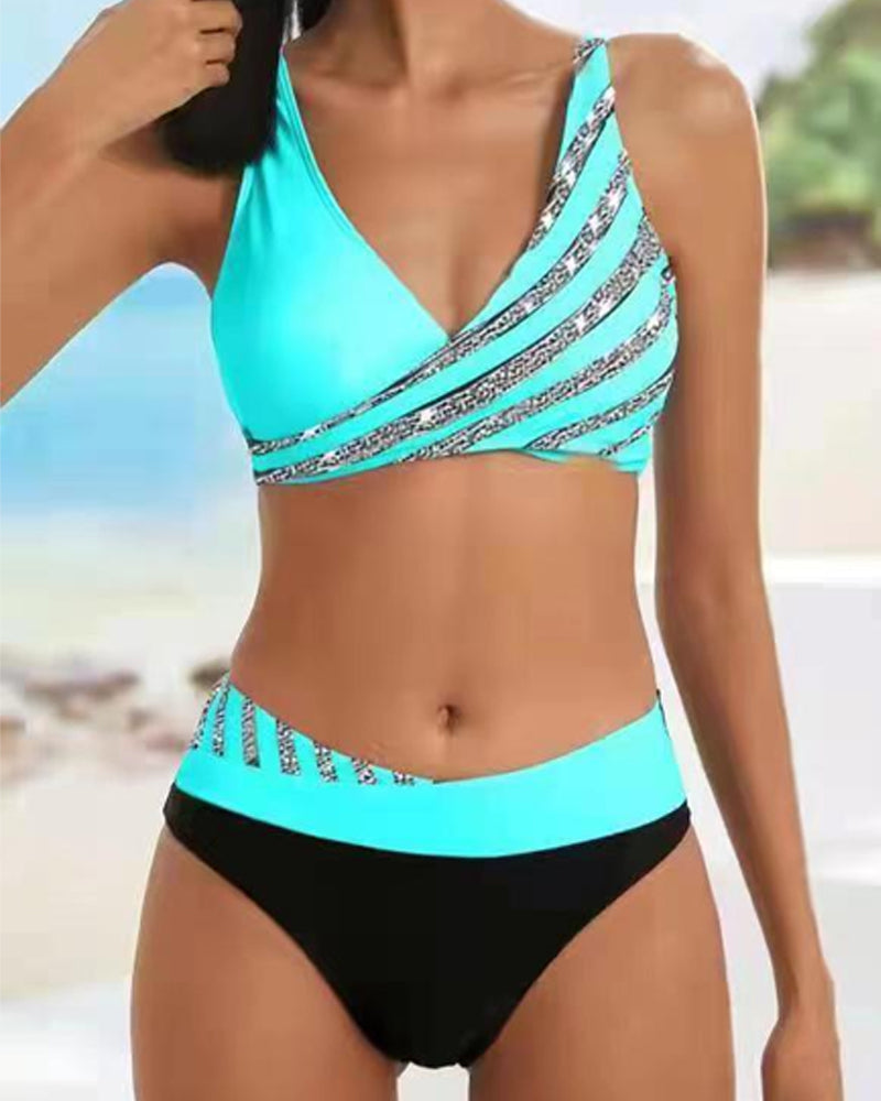 Mona – Bikini Stampato in Toni Caldi