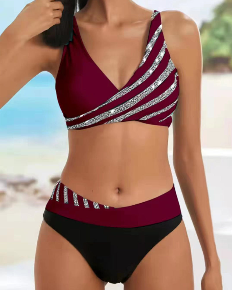 Mona – Bikini Stampato in Toni Caldi