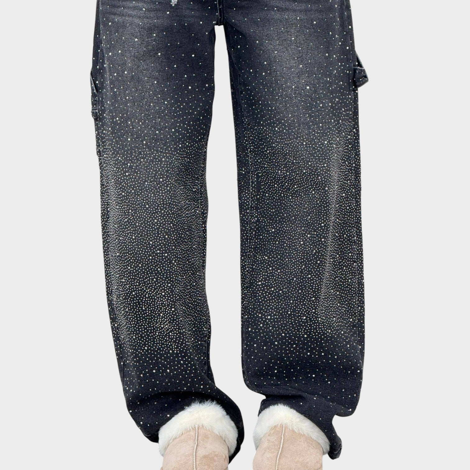 Valerie – Jeans Donna Balloon Fit con Dettagli Brillanti