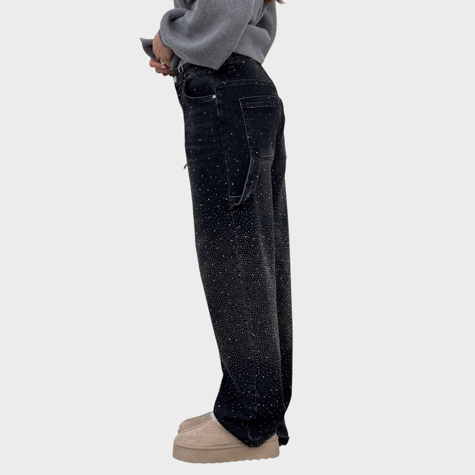 Valerie – Jeans Donna Balloon Fit con Dettagli Brillanti