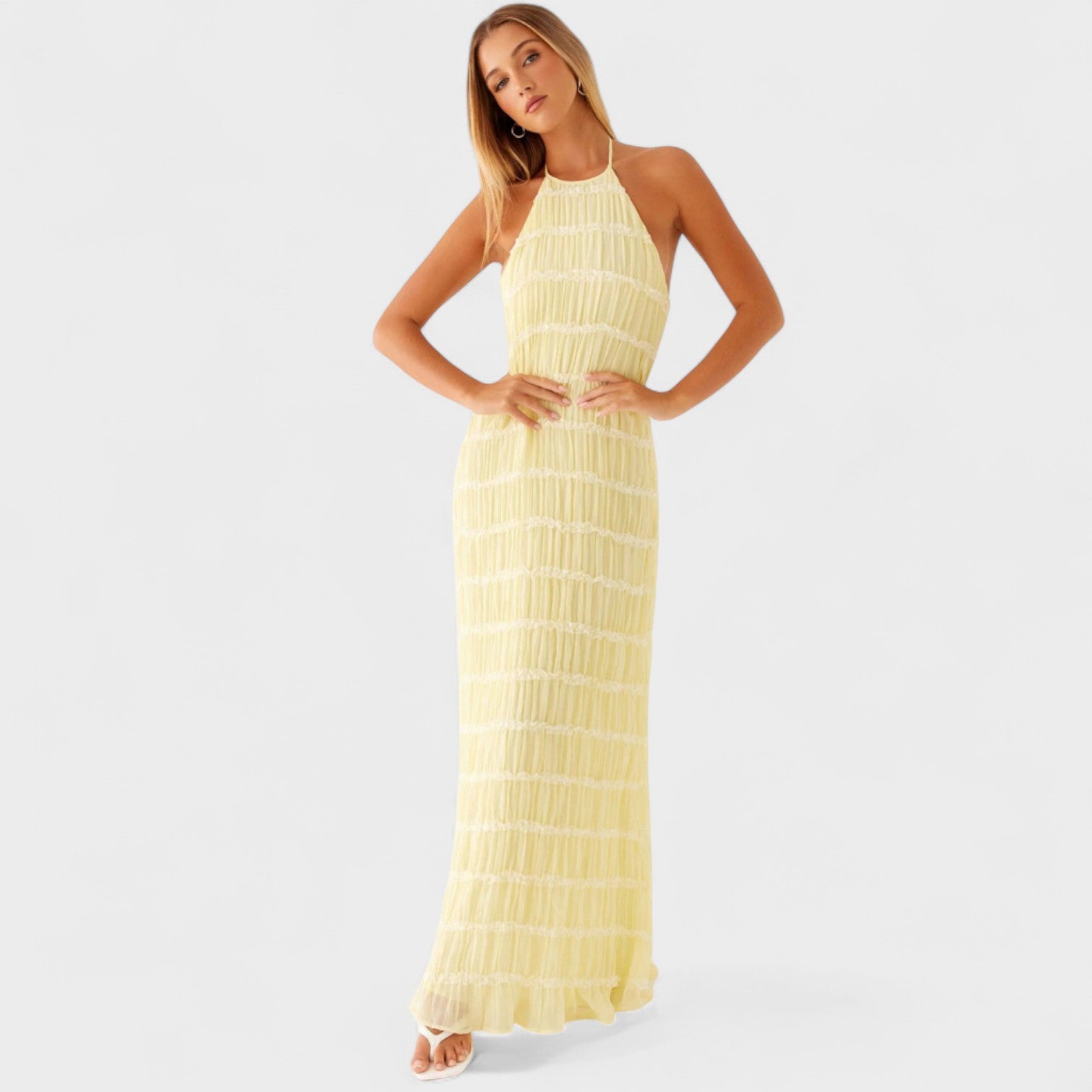 Adeline – Abito Lungo con Collo Halter