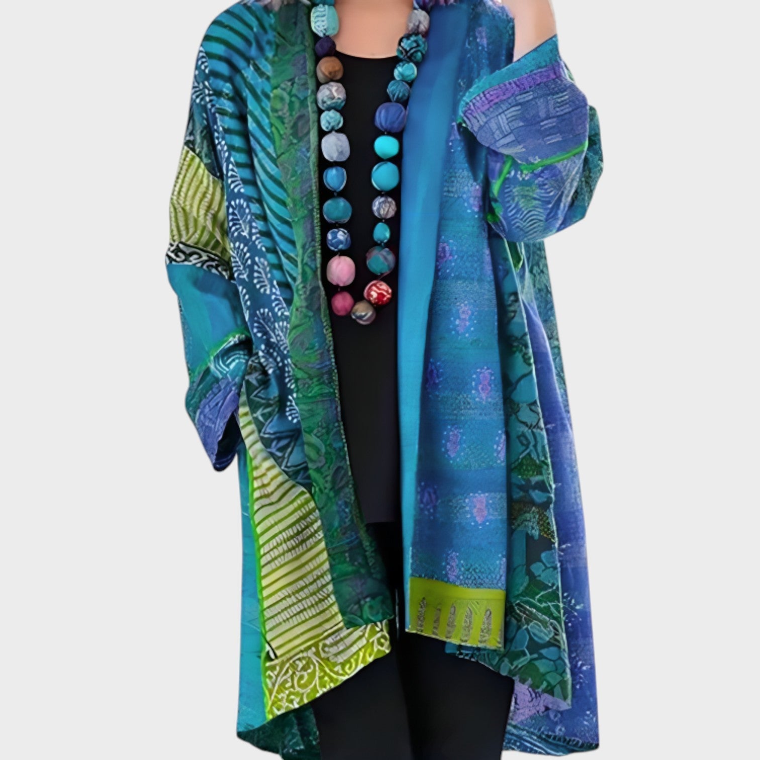 Kathleen – Cardigan Donna Colorato e Leggero in Stile Artistico