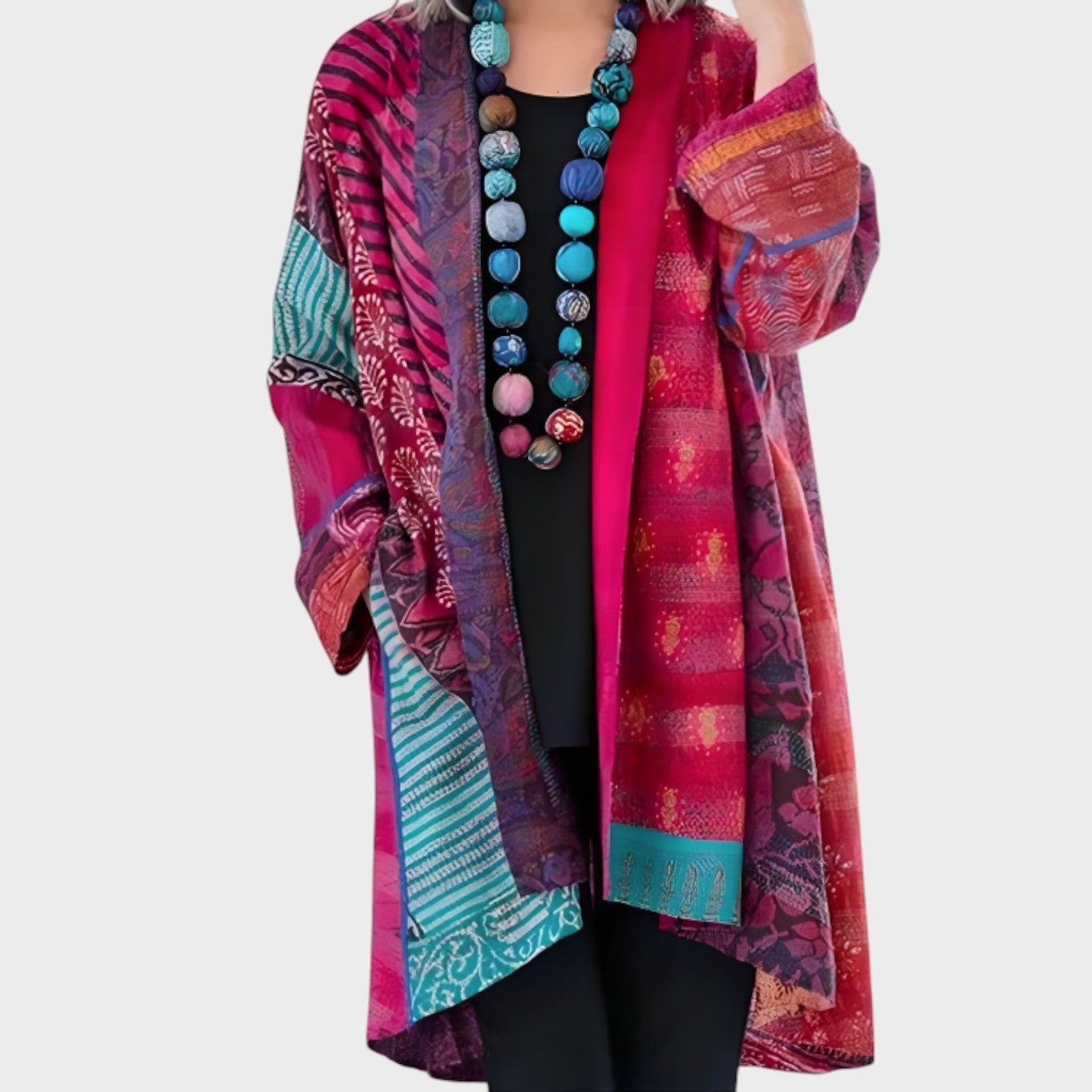 Kathleen – Cardigan Donna Colorato e Leggero in Stile Artistico