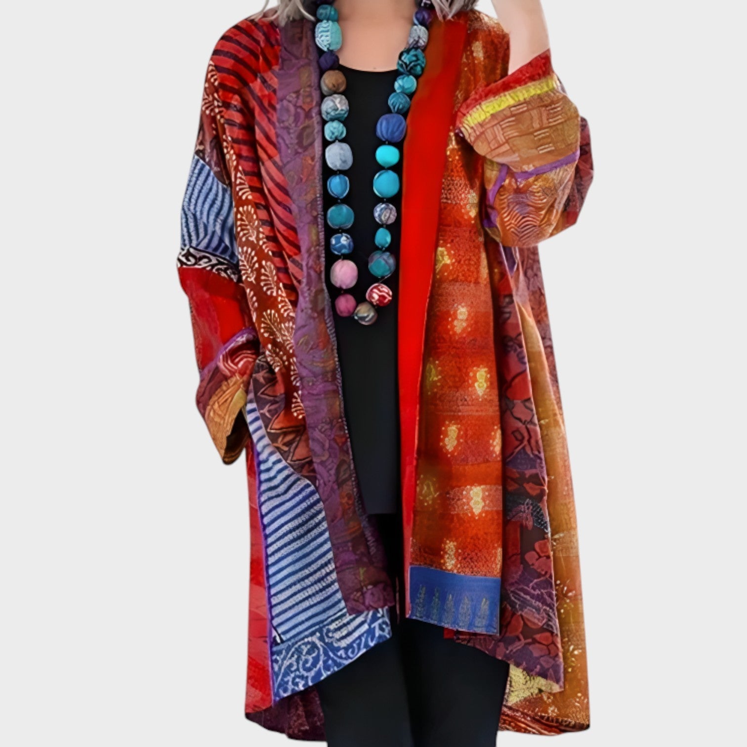 Kathleen – Cardigan Donna Colorato e Leggero in Stile Artistico