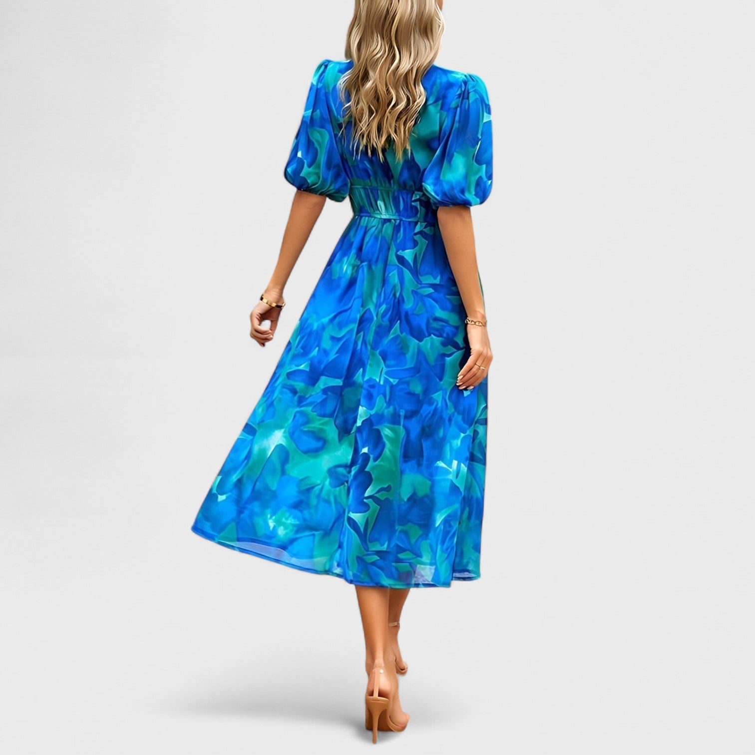 Clara – Elegante abito midi floreale