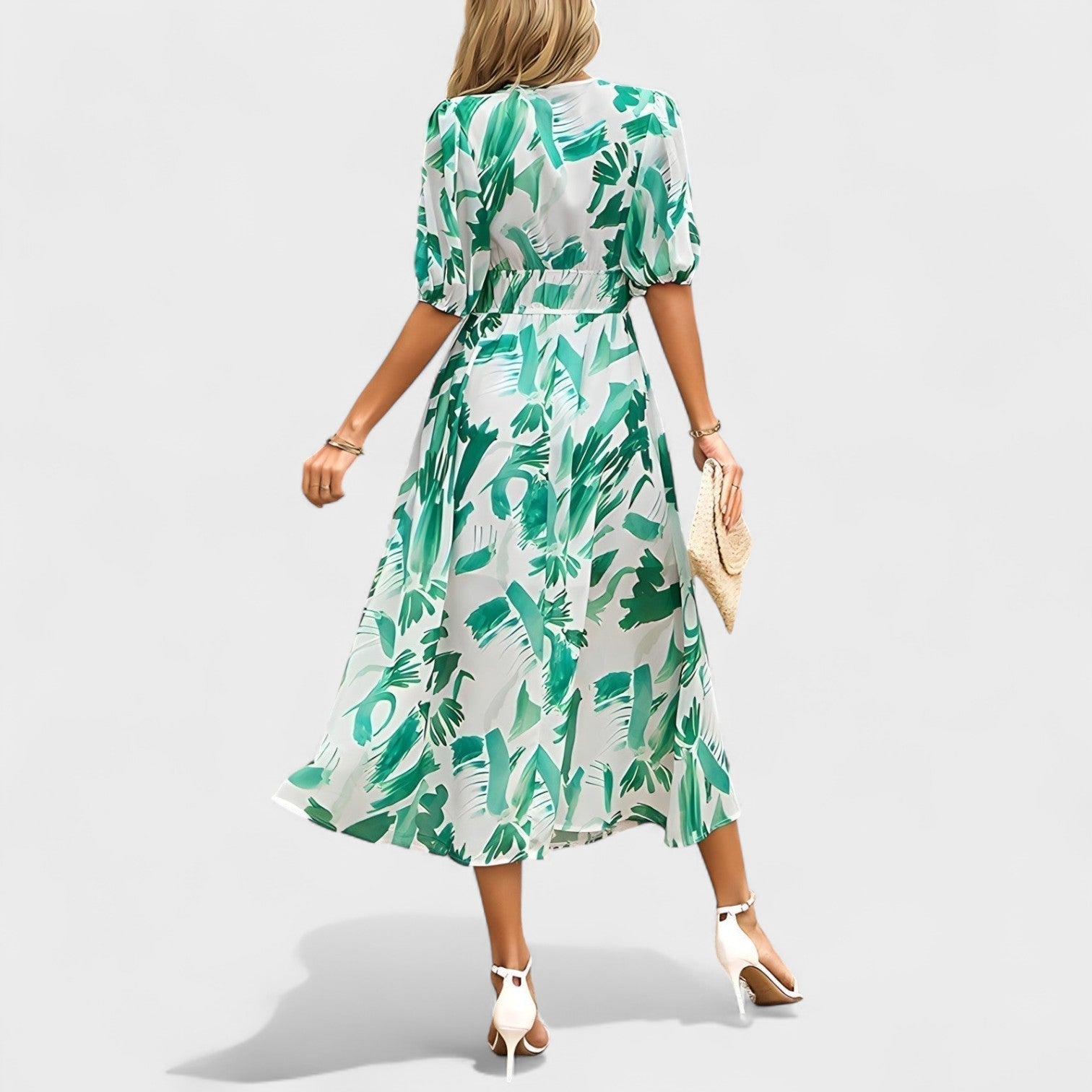 Clara – Elegante abito midi floreale