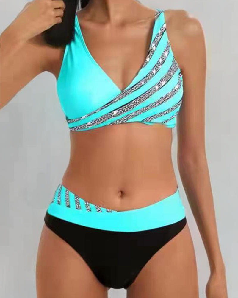 Mona – Bikini Stampato in Toni Caldi