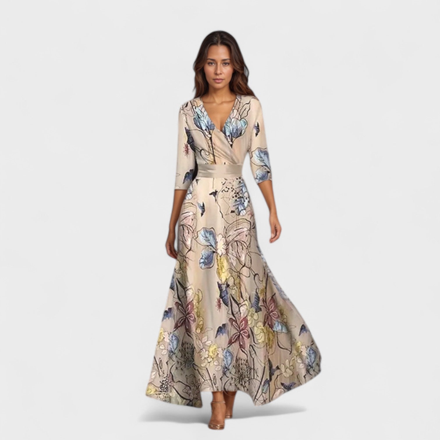 Quendolin – Vestito con Stampa Floreale Elegante e Leggero