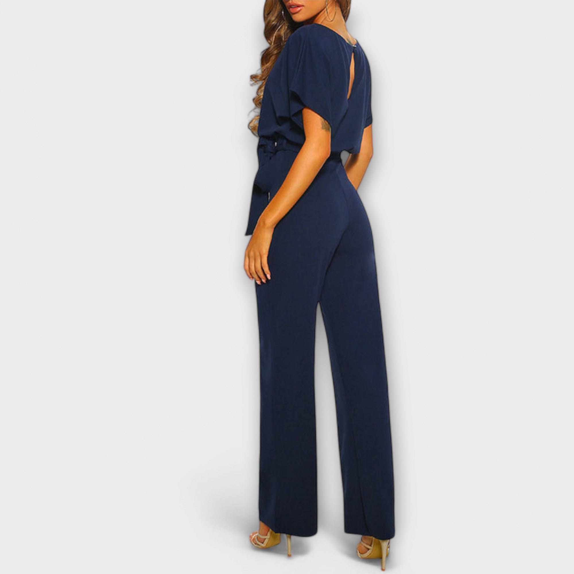 Jumpsuit Elegante Blu Navy – Taglio Minimal e Raffinato