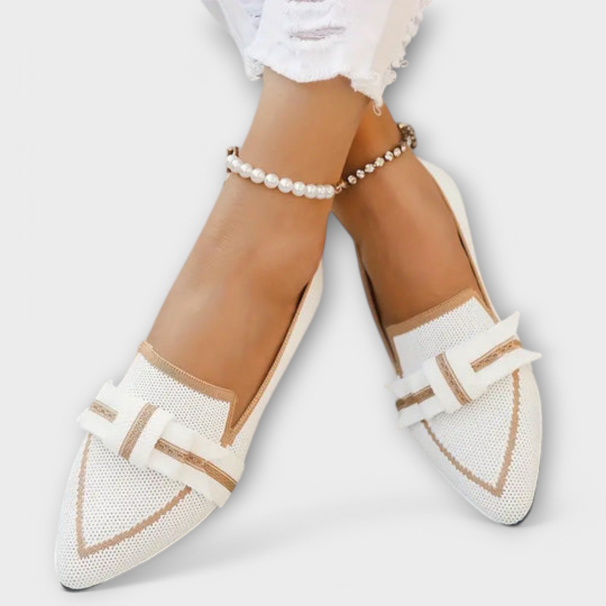 Scarpe basse da donna con nodo decorativo elegante