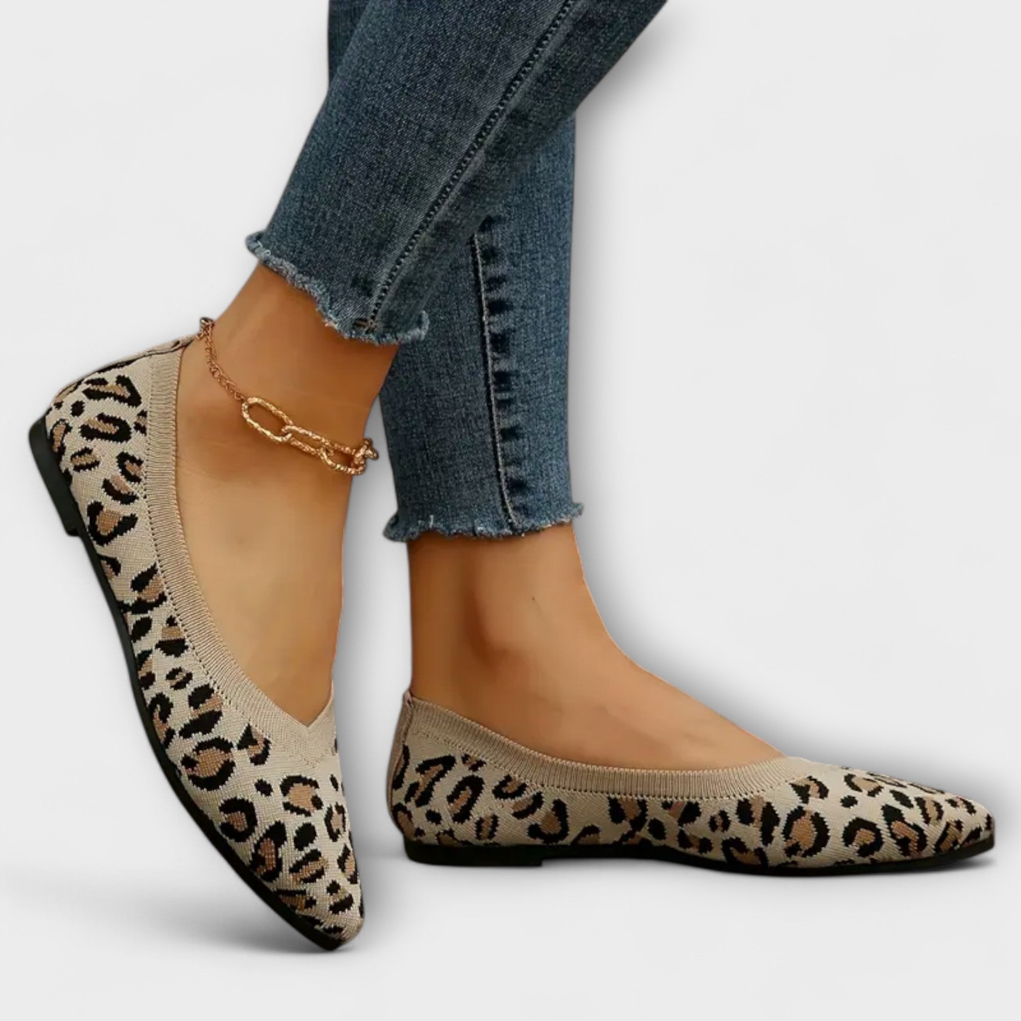 Ballerine in Pizzo con Stampa Leopardo – Eleganti, Comode e Facili da Indossare