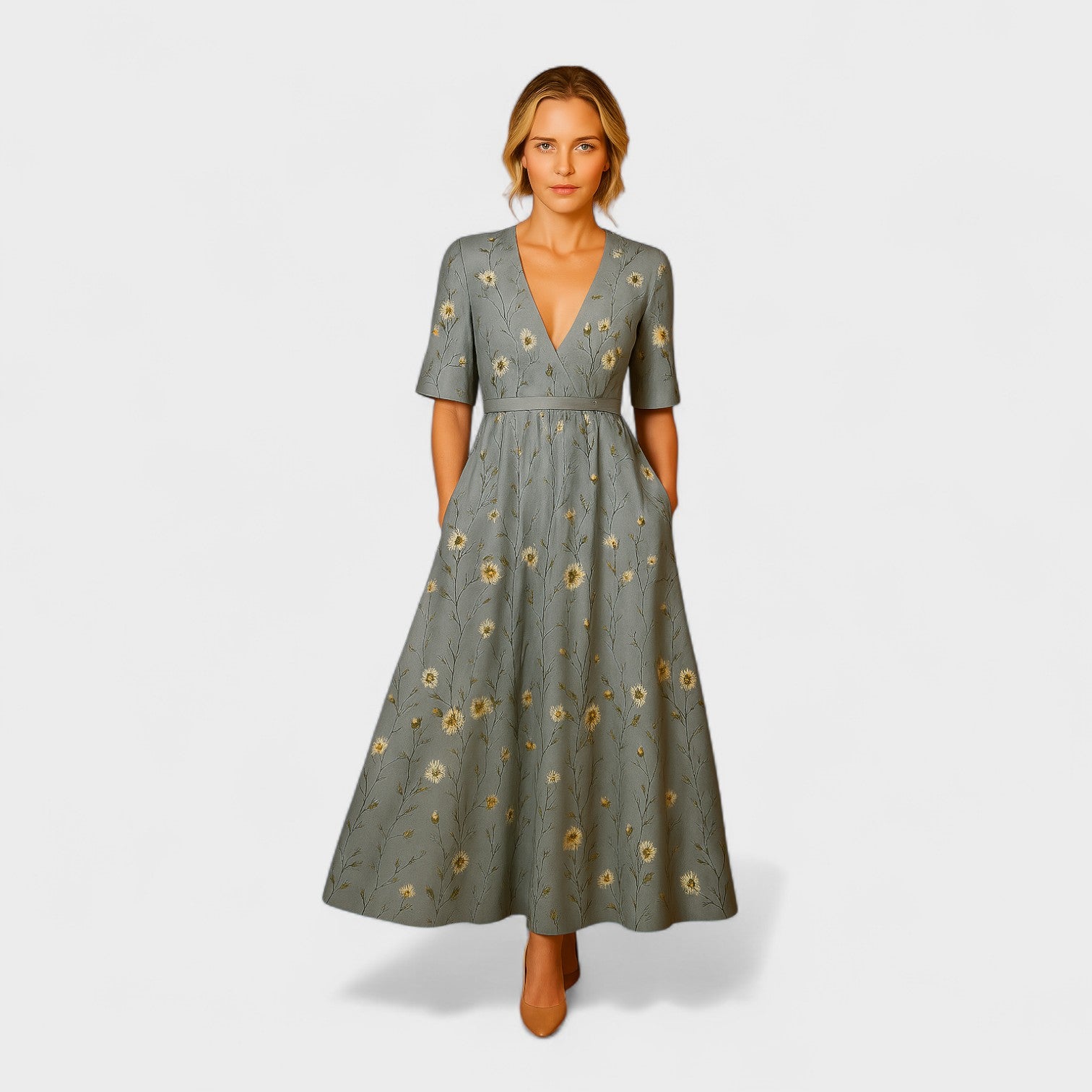 Quendolin – Vestito con Stampa Floreale Elegante e Leggero